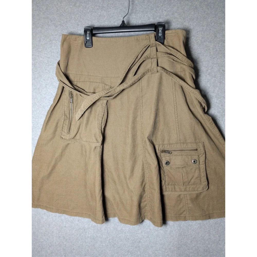 American Eagle Corduroy‎ Cargo Utility Skirt Womens 8 Side Zip Y2K Streetwear